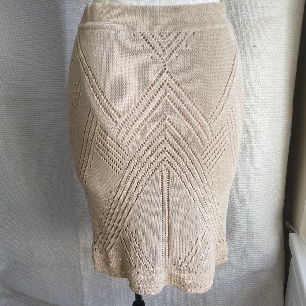 Celine Paris S Sexy Bodycon Boho Knit Pencil Skirt - Picture 5 of 8